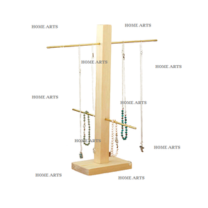 Présentoir de bijoux en bois fait à la main à 2 niveaux, taille et forme personnalisées, pour le rangement des bijoux - Product Image 5