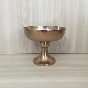 Centros de mesa de Pedestal con acabado antiguo de cobre, cuenco de flores para decoración de boda y regalos, uso de Bol de aluminio en Base - Product Image 3