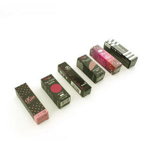 Boîtes en papier brillant à lèvres rouge à lèvres recyclé personnalisé stratification mate gaufrage revêtement UV pour maquillage emballage cadeau - Product Image 2