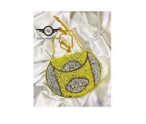 2023, bolso redondo de Metal de playa de verano para mujer, artesanías de calidad de India, monedero de embrague con cierre de cubierta - Product Image 1