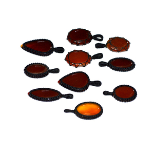 Buy Online Red Agate Mix Cab Wrap Pendants : Red Agate Mix Cab Wrap Pendants for Sale - Product Image 1