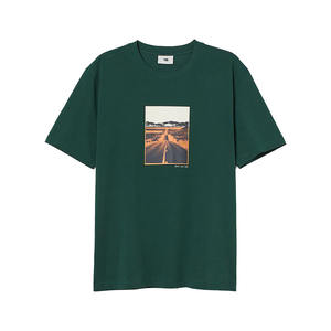 2021 nouveau T-shirt en coton personnalisé Slim Fit col en V T-shirt hommes Gym T-shirts avec transfert thermique personnalisé impression Logo - Product Image 1