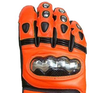 Custom color new style Genuine Leather Men's motorbike gloves custom logo wholesale price available Australia USA - Product Image 5