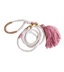 Motif solide tressé rose Ombre Nylon collier de chien laisse luxe fournitures pour animaux de compagnie dentelle décoration personnalisée en gros - Product Image 6