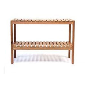 Acacia ชั้นวางรองเท้า2ชั้นพับได้อเนกประสงค์สไตล์โมเดิร์นแบบดั้งเดิมเฟอร์นิเจอร์บ้านตามสั่งขนาดเล็ก - Product Image 3