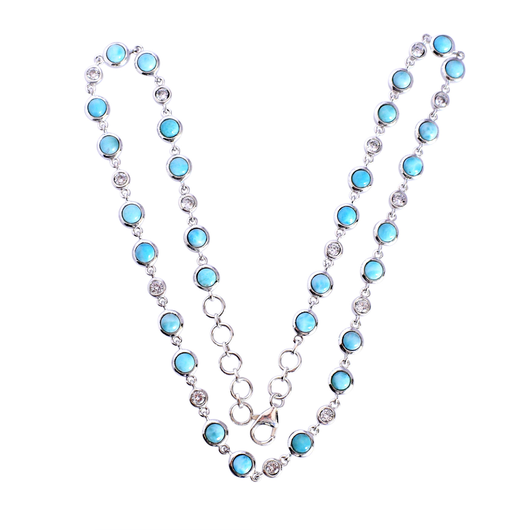 Blue Topaz & Cubic Zircon