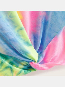 Camiseta de punto de Jersey con estampado Tie-Dye informal para mujer, manga corta y cuello redondo de Bangladesh - Product Image 4