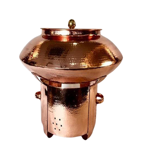 Plato de frotamiento de alimentos de forma y tamaño personalizados en cobre martillado, calentador de alimentos de alta calidad, plato para servir a la venta - Product Image 1