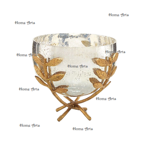 Tazón de comida de acero inoxidable con soporte de hojas Tazón para servir dulces de forma redonda de calidad superior al mejor precio - Product Image 1