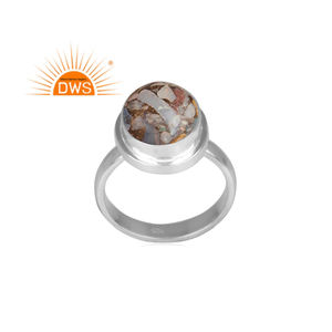 925 Fine Sterling <b>Silver</b> Natural Mojave Copper Ethiopian <b>Opal</b> Gemstone Stackable <b>Ring</b> For Women Jewelry Manufacturer - Product Image 1