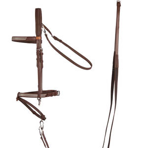 Venta caliente 100% cuero genuino occidental caballo ecuestre brida Halter con acolchado suave cómodo y duradero - Product Image 2