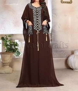 Robe de soirée arabe, longue tenue de bal, Kaftan arabe, indienne, dubaï, vente en gros - Product Image 2