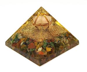 Pyramide en agate de qualité supérieure pour la guérison par l'orgonite, protection contre les ondes électromagnétiques, pyramides métaphysiques, pyramide en orgonite faite à la main - Product Image 1