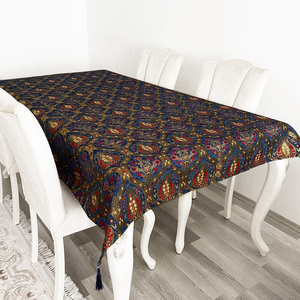 Mantel estilo bohemio rústico para decoración del hogar, diseño de azulejo turco - Product Image 1