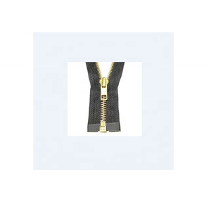 Fabricants de fermetures éclair en gros Fermeture éclair en métal doré à haute brillance à extrémité ouverte pour sacs en cuir pour utilisation de fermeture éclair sur les produits en cuir - Product Image 1
