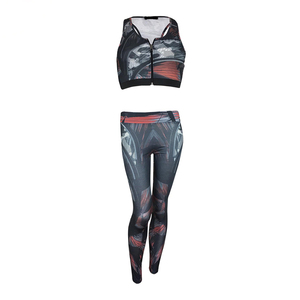 Yoga Set Women Gym Wear Set Suit Best Quality High Waist Seamless <b>Legging</b> & <b>Top</b> Sublimation Gym Wear Set Women Street Wears - Product Image 4