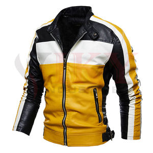 2021 Spring Autumn Winter Fashion Coats Windproof <b>Long</b> Sleeves Solid <b>Men</b> Motorcycle Leather <b>Jackets</b> - Product Image 4