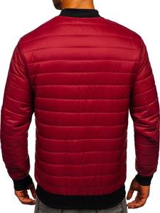 Vente en gros personnalisé de haute qualité grande taille imperméable coupe-vent 100% polyester blouson aviateur hiver homme col montant à la mode - Product Image 2