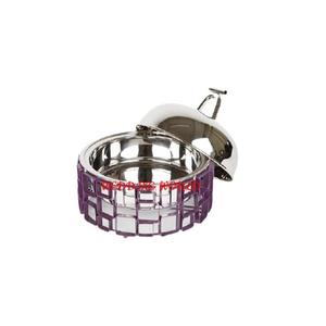 Marmite en métal isolée Casserole de luxe de créateur finie en blanc Réchauffeur d'aliments de luxe de créateur vendu en gros - Product Image 6