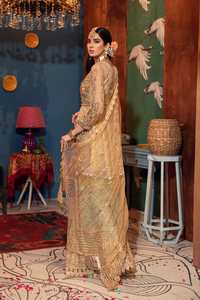 Shalwar Kameez-Bordado de Organza, impresionante, indio, paquistaní, hecho a mano - Product Image 5