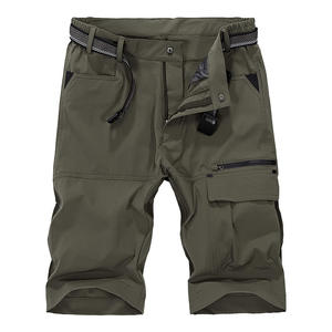 Short en coton à poches multiples pour hommes, coupe irrégulière, plusieurs poches, modèle cargo, logo personnalisé, prix d'usine - Product Image 1