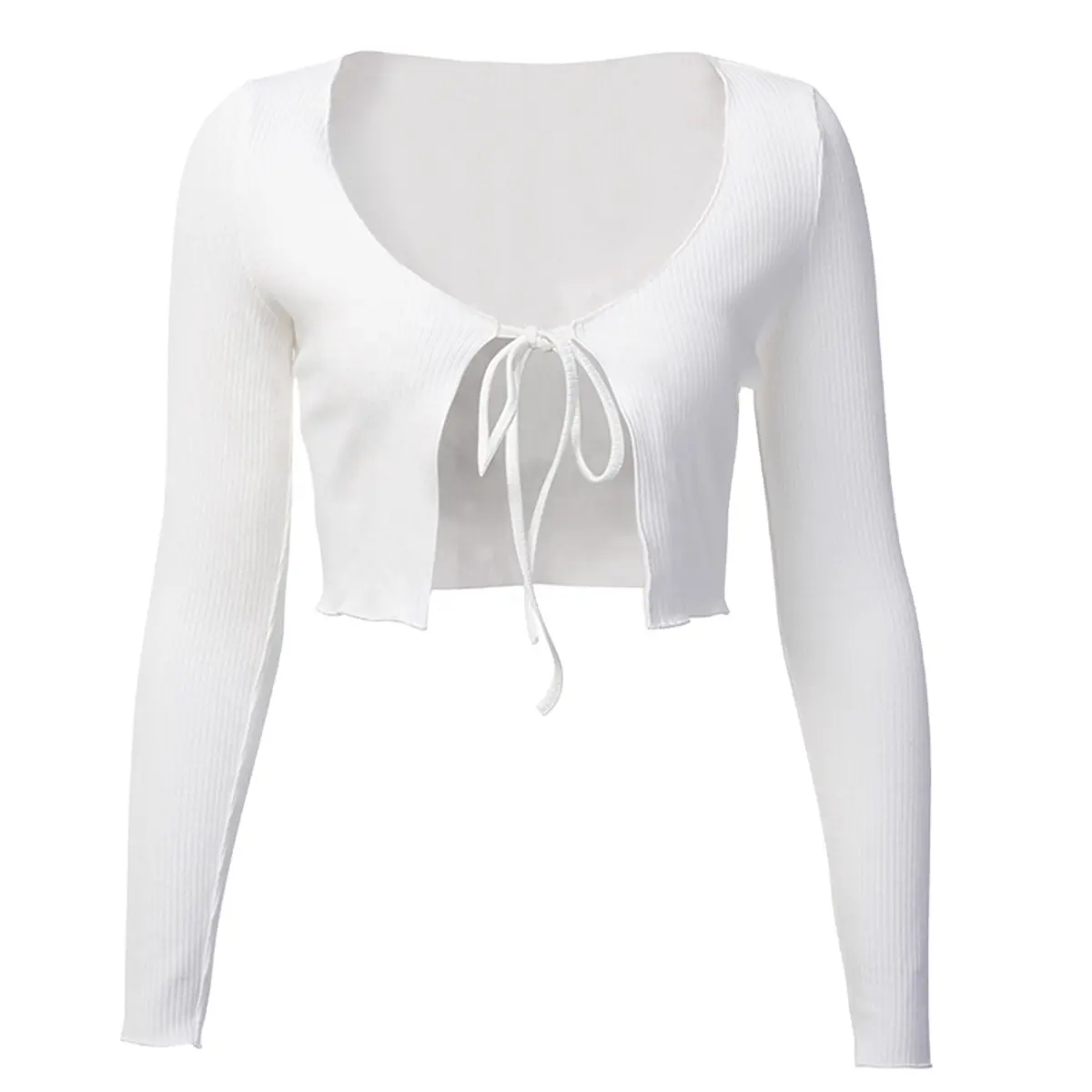 Women's Tie Up Cropped Shrug Sweater Collection