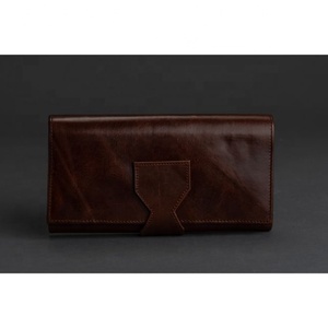 New Style Hot Selling Real Handmade Crunch Leather Clutch Wallet Stylish Casual Full Grain Leather Three Fold Clutch For Women - Product Image 3