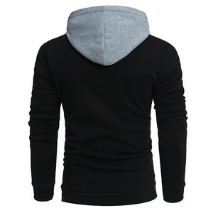 Wholesale Customized Plus Size Men's Double Layer Knitted Lined Fleece <b>Hoodies</b> High Long Sleeve Waterproof OEM <b>Plain</b> 100% Cotton - Product Image 2