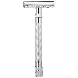 มีดโกนปลอดภัยขอบสองชั้นด้ามจับทำจากสแตนเลสคลาสสิก - Product Image 4