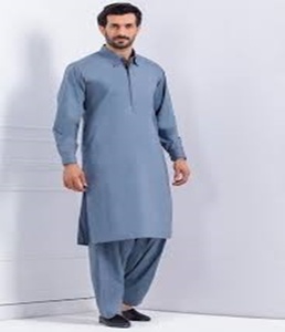 Traje tradicional de algodón étnico Salwar Kameez para hombres para adultos - Product Image 1