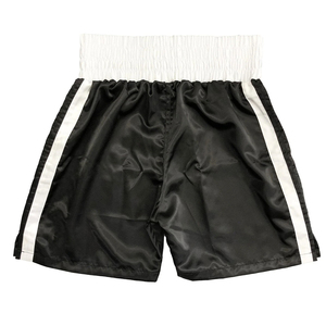 Pantalones Cortos de Muay Thai Negros de Satén, Algodón Elástico Transpirable de Secado Rápido, para Kick Boxing, MMA, con Logotipo Personalizado, Ropa de Artes Marciales, Servicio OEM - Product Image 3