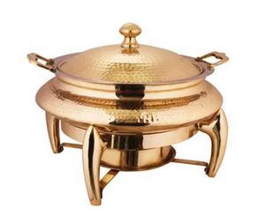 Recipiente para Calentar Comida Estilo Vintage para Hotel, con Construcción de Cobre, Acero y Latón, Color Personalizado - Product Image 1