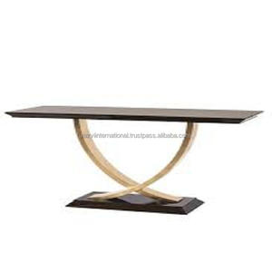 Mesa de consola de acero inoxidable niquelada mesas de consola elegantes - Product Image 6