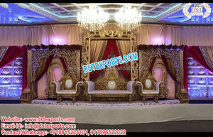 Pilliers de paon sompains, décoration de scène de mariage, pour grosse mariée asiatique royale, meilleure décoration de thème de mariage indien - Product Image 4