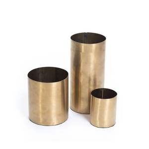 Juego de decoración Interior personalizada para el hogar, set de 3 velas chapadas en cobre para fabricación de velas, venta al por mayor - Product Image 4