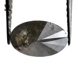 1.05 CT de diamant naturel en vrac de couleur grise, de forme ovale, taille Rose réelle - Product Image 4