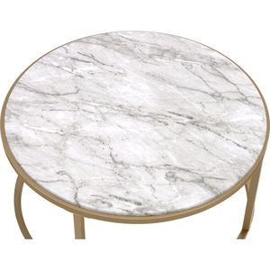 Table basse luxueuse en forme d'anneau pour cadre en fer de salon avec meubles de maison en verre - Product Image 3