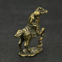 Statue de cheval artisanale en cuivre pur ornements de cheval en laiton décoration de bureau