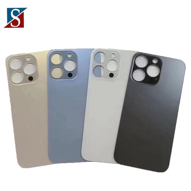 Big Hole Back Glass Battery Cover for iPhone 13 Pro Max 13pro Rear Camera Door Housing Frame Case Replacement