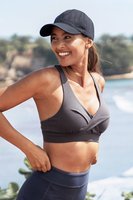 Soutien-gorge de sport croisé pour femme, sous-vêtement athlétique, personnalisé, fitness, sport, blanc, rembourré, à haut impact
