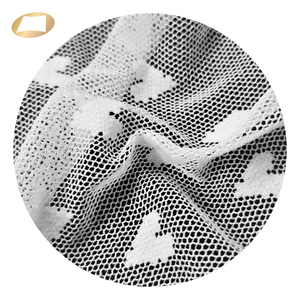 Mềm Mại Chất Lượng Cao Tim Jacquard Nylon Vải Ren Cho Mạng Che Mặt - Product Image 4