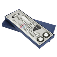 Ensemble de 5 marteaux neurologiques manuels en acier inoxydable noir, multifonctionnels, pour diagnostic orthopédique et percussion