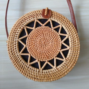 Round Rattan <b>Bags</b> for Women Boho Beach From Vietnam - Bali Style Beach <b>Bag</b>- Rattan <b>Bag</b> Ms.Verda (WS+84777699587) 99 <b>Gold</b> Data - Product Image 3