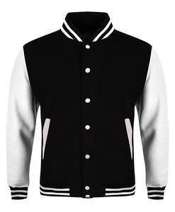 Chaqueta de equipo universitario personalizada para hombre con opción de bordado Chaqueta de béisbol recortada de moda para mujer con colores de contraste - Product Image 2