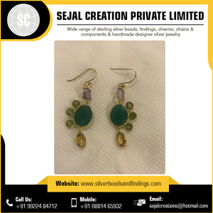 Wholesale Supplier 925 Sterling <b>Silver</b> Gemstone Earring for Gifts Parties Engagements Anniversaries Includes Earring <b>Wire</b> - Product Image 4
