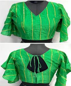 Formal Georgette bordado secuencia trabajo listo para usar blusa cosida Recepción desgaste precio al por mayor textil prenda ApparelGarment - Product Image 6