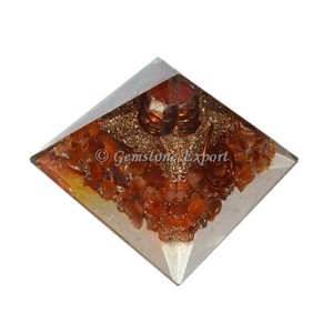 Wholesale Carnelian Point Orgonite Pyramid | Custom Gemstone <b>Orgone</b> <b>Generator</b> for Bulk Purchase - Product Image 1