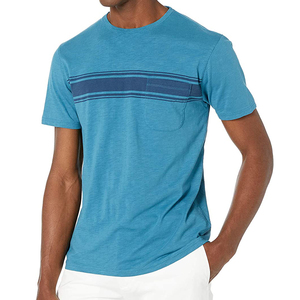 T-shirts de course personnalisés pour hommes T-shirt à col rond à séchage rapide avec impression numérique Tissu tricoté en polyester/coton - Product Image 5