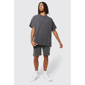 Conjuntos de Verano de Color Personalizado, Tallas Grandes, Camisetas 1T, Pantalones Cortos Cómodos hasta la Rodilla, Diseño Ligero y Resistente al Viento 2 en 1, Hecho en Sialkot - Product Image 4