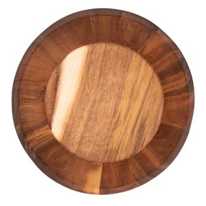 Handmade Modern Design Acacia Wood Soup Bowl Durable Kitchenware Serving Food Carved Plate Salad Parties Decorative <b>Table</b> <b>Centre</b> - Product Image 2